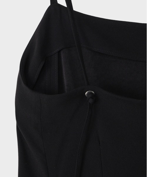 CINOH(チノ)の「BACK SATIN GEORGETTE DRESS(ワンピース・レディース・ライトグレー/ブラック・38/36)」の5枚目の写真