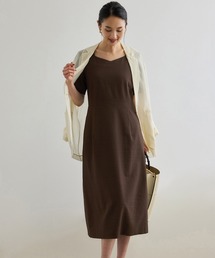 ROPE' | スクエアーネックワンピース（ジャガード/サッカー素材）/洗える(ワンピース)