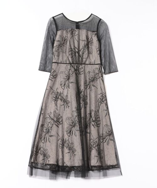 Cupid Heart（キューピッドハート）の「【Cupid Heart】結婚式用！フラワーレースラメドレス（ドレス・レディース・ベージュ/ブラック・MEDIUM）」の13枚目の写真