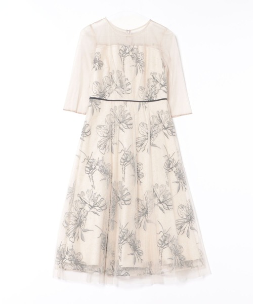 Cupid Heart（キューピッドハート）の「【Cupid Heart】結婚式用！フラワーレースラメドレス（ドレス・レディース・ベージュ/ブラック・MEDIUM）」の16枚目の写真