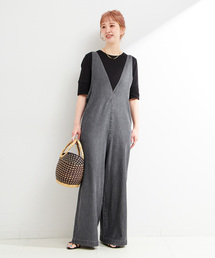 B.C STOCK | 《追加》【WEB限定】DU JOUR/デュ ジュール V NECK JEAN SALOPETTE(サロペット/オーバーオール)