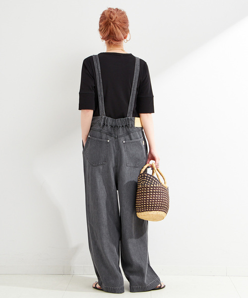 B.C STOCK(ベーセーストック)の「《追加》【WEB限定】DU JOUR/デュ ジュール V NECK JEAN SALOPETTE(サロペット/オーバーオール・レディース・スカイブルー/グレー・FREE)」の8枚目の写真