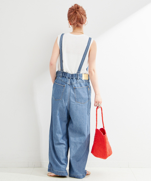 B.C STOCK(ベーセーストック)の「《追加》【WEB限定】DU JOUR/デュ ジュール V NECK JEAN SALOPETTE(サロペット/オーバーオール・レディース・スカイブルー/グレー・FREE)」の14枚目の写真