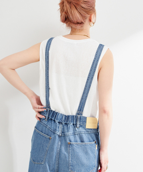 B.C STOCK(ベーセーストック)の「《追加》【WEB限定】DU JOUR/デュ ジュール V NECK JEAN SALOPETTE(サロペット/オーバーオール・レディース・スカイブルー/グレー・FREE)」の16枚目の写真