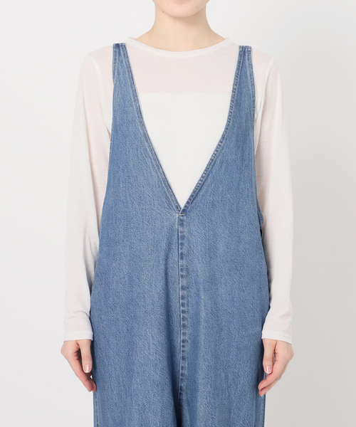 B.C STOCK(ベーセーストック)の「《追加》【WEB限定】DU JOUR/デュ ジュール V NECK JEAN SALOPETTE(サロペット/オーバーオール・レディース・スカイブルー/グレー・FREE)」の21枚目の写真