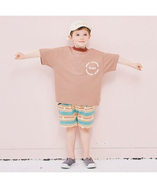 p.premier（ピードットプルミエ）の「【セットアップ可】夏だいすきロゴボーダーハーフパンツ（その他パンツ・キッズ・サックスブルー/ブルー/レッド・90/80/140/130/120/110/100）」の7枚目の写真