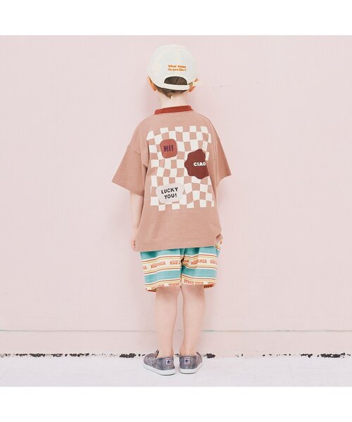 p.premier（ピードットプルミエ）の「【セットアップ可】夏だいすきロゴボーダーハーフパンツ（その他パンツ・キッズ・サックスブルー/ブルー/レッド・90/80/140/130/120/110/100）」の8枚目の写真