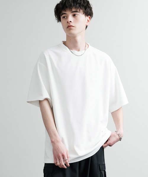 セール】オーバーサイズ銀箔スプラッシュルーズ半袖Tシャツ（T