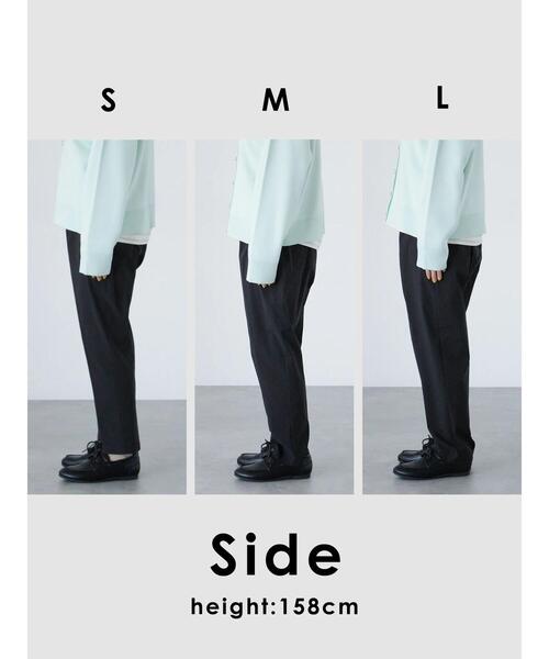 Lugnoncure（ルノンキュール）の「ストレッチテーパードパンツ（その他パンツ・レディース・ブラック/チャコールグレー/オフホワイト/ブルー/ベージュ・M/S/L）」の7枚目の写真