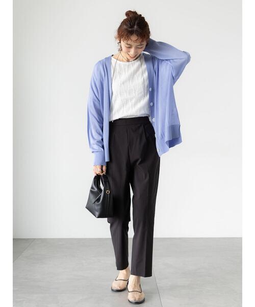 Lugnoncure（ルノンキュール）の「ストレッチテーパードパンツ（その他パンツ・レディース・ブラック/チャコールグレー/オフホワイト/ブルー/ベージュ・M/S/L）」の9枚目の写真