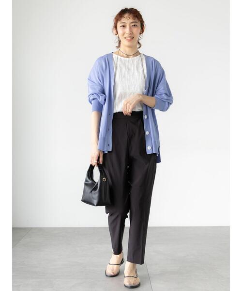 Lugnoncure（ルノンキュール）の「ストレッチテーパードパンツ（その他パンツ・レディース・ブラック/チャコールグレー/オフホワイト/ブルー/ベージュ・M/S/L）」の10枚目の写真