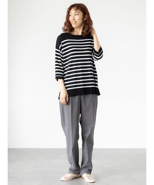 Lugnoncure（ルノンキュール）の「ストレッチテーパードパンツ（その他パンツ・レディース・ブラック/チャコールグレー/オフホワイト/ブルー/ベージュ・M/S/L）」の16枚目の写真