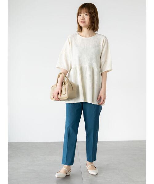 Lugnoncure（ルノンキュール）の「ストレッチテーパードパンツ（その他パンツ・レディース・ブラック/チャコールグレー/オフホワイト/ブルー/ベージュ・M/S/L）」の21枚目の写真