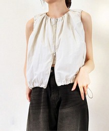 STYLEBLOCK | タフタギャザークロップドベスト(ベスト)