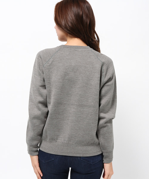 CIAOPANIC（チャオパニック）の「【Ciaopanic】　スウェット風ニット（ニット/セーター・レディース・グレー/オフホワイト・FREE）」の5枚目の写真