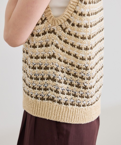 トップス 052181 23AW PERVERZE Drawing Border Knit ALL｜PERVERZE | パーバーズの公式オンラインストア