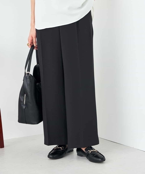 a.v.v（アーヴェヴェ）の「【接触冷感/洗える/イージーケア】美ラクるスッキリ見えワイドパンツ（その他パンツ・レディース・グレー系その他/ブラック/ネイビー/モカ・36/38/40/42/34）」の20枚目の写真