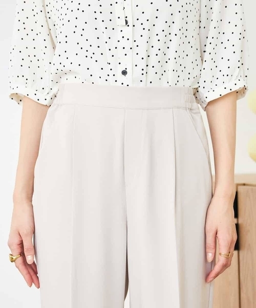 a.v.v（アーヴェヴェ）の「【接触冷感/洗える/イージーケア】美ラクるスッキリ見えワイドパンツ（その他パンツ・レディース・グレー系その他/ブラック/ネイビー/モカ・36/38/40/42/34）」の12枚目の写真