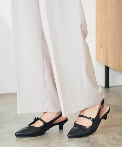 a.v.v（アーヴェヴェ）の「【接触冷感/洗える/イージーケア】美ラクるスッキリ見えワイドパンツ（その他パンツ・レディース・グレー系その他/ブラック/ネイビー/モカ・36/38/40/42/34）」の9枚目の写真