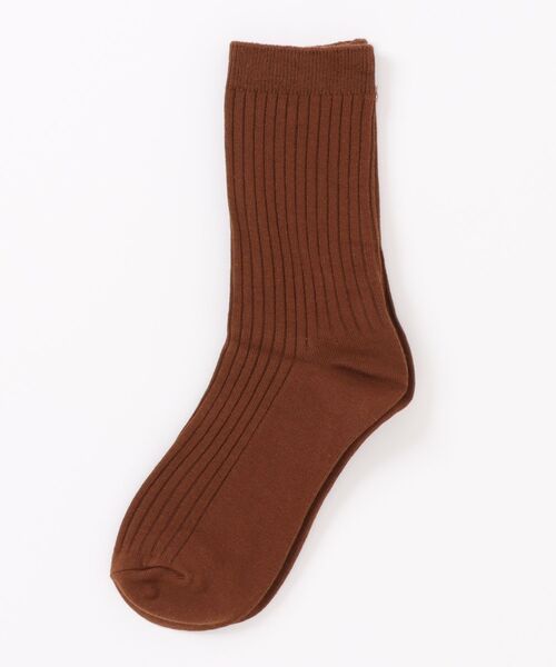 Fun & Daily（ファンアンドデイリー）の「F&D : カラーリブソックス（ソックス/靴下・レディース・ホワイト/ブラウン/ピンク/チャコールグレー/ブルー/ブラック・FREE）」の4枚目の写真