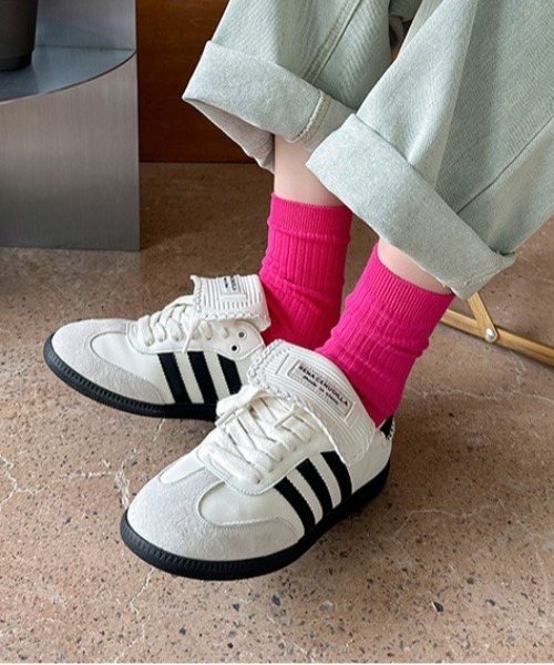 Fun & Daily（ファンアンドデイリー）の「F&D : カラーリブソックス（ソックス/靴下・レディース・ホワイト/ブラウン/ピンク/チャコールグレー/ブルー/ブラック・FREE）」の6枚目の写真