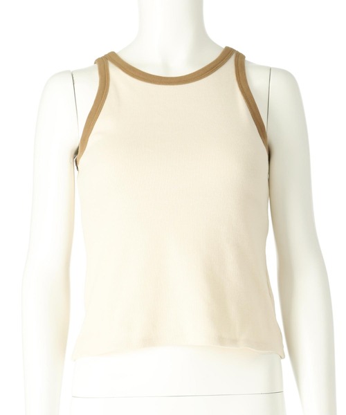 anap mimpi（アナップミンピ）の「カップ付き バイカラー タンクトップ（タンクトップ・レディース・サックスブルー/キナリ/ダークグレー・FREE）」の16枚目の写真