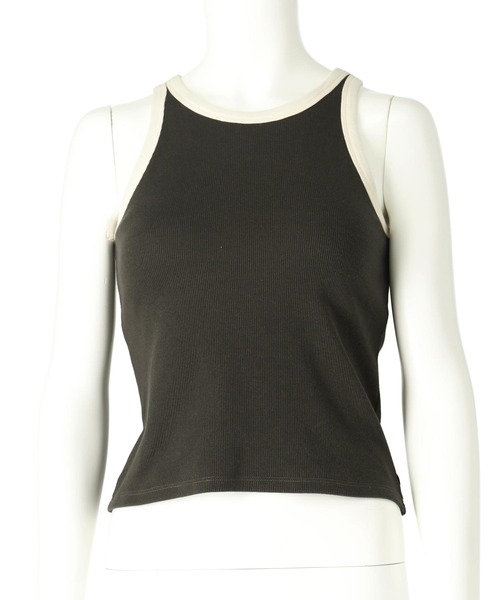 anap mimpi（アナップミンピ）の「カップ付き バイカラー タンクトップ（タンクトップ・レディース・サックスブルー/キナリ/ダークグレー・FREE）」の17枚目の写真