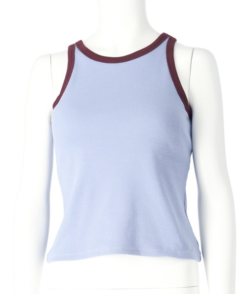 anap mimpi（アナップミンピ）の「カップ付き バイカラー タンクトップ（タンクトップ・レディース・サックスブルー/キナリ/ダークグレー・FREE）」の18枚目の写真