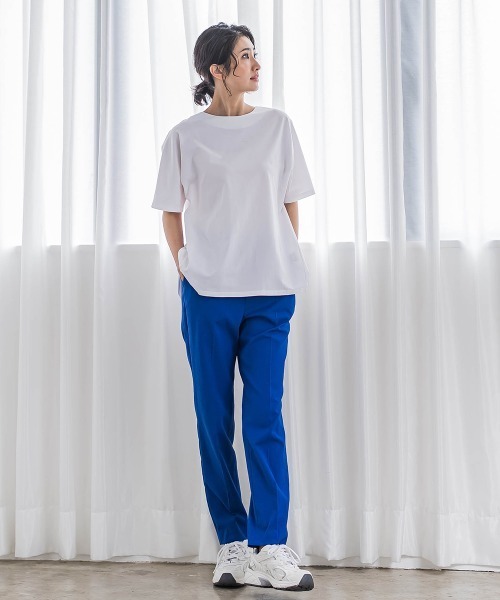 la.f…(ラエフ)の「バックフレアカットソー≪洗濯機で洗える≫(Tシャツ/カットソー・レディース・ブラック/ホワイト/ライトグレー・9号)」の22枚目の写真