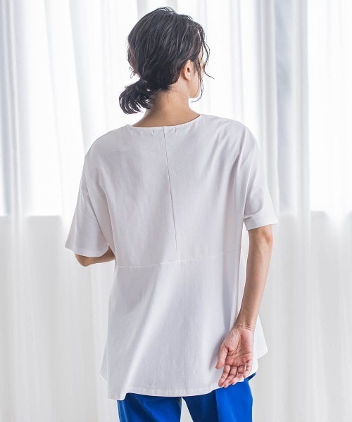 la.f…(ラエフ)の「バックフレアカットソー≪洗濯機で洗える≫(Tシャツ/カットソー・レディース・ブラック/ホワイト/ライトグレー・9号)」の19枚目の写真