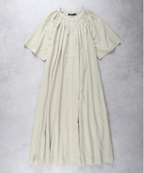 Right-on(ライトオン)の「【HONEYSUCKLE ROSE】半袖ワンピース(シャツワンピース・レディース・ブラック/ベージュ/イエロー・L/M)」の2枚目の写真