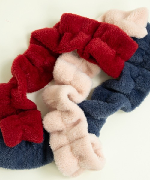 child woman　ベロアカラフル刺繍　マフラー　ブラック child woman ベロアカラフル刺繍 マフラー ブラック CHILD WOMAN