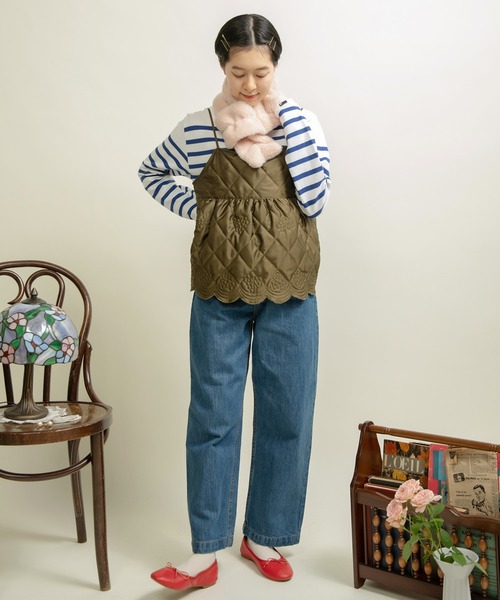 CHILD WOMAN（チャイルドウーマン）の「フェイクファー シャーリングマフラー（マフラー・レディース・ピンク/レッド/ネイビー・FREE）」の7枚目の写真