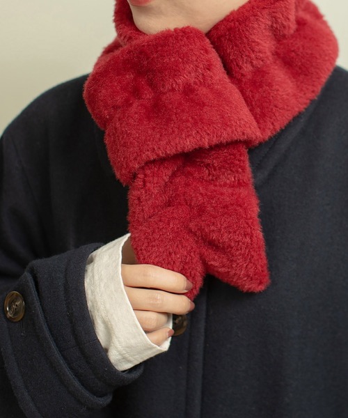 CHILD WOMAN（チャイルドウーマン）の「フェイクファー シャーリングマフラー（マフラー・レディース・ピンク/レッド/ネイビー・FREE）」の17枚目の写真