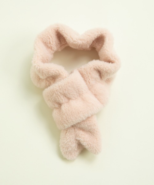 CHILD WOMAN（チャイルドウーマン）の「フェイクファー シャーリングマフラー（マフラー・レディース・ピンク/レッド/ネイビー・FREE）」の4枚目の写真