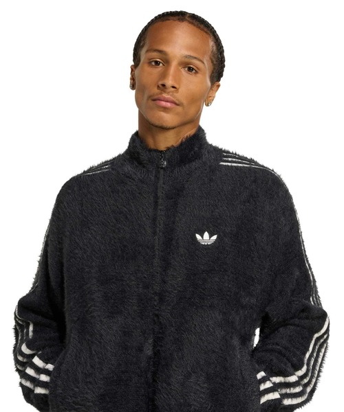 【adidas】新品、フェイクモヘヤ クラシック トラックジャケット 黒 adidas FAUX MOHAIR CLASSIC TRACK TOP / アディダス フェイクモヘヤ