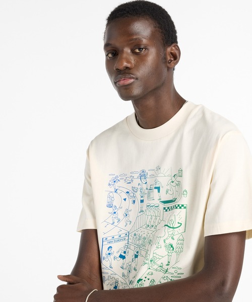 NEW BALANCE（ニューバランス）の「Athletics ランミューラルショートスリーブTシャツ（Tシャツ/カットソー・メンズ・ナチュラル・XX-LARGE/X-LARGE/LARGE/MEDIUM/SMALL）」の2枚目の写真