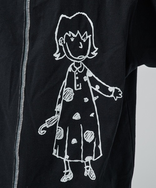 SHINYAKOZUKA（シンヤコヅカ）の「BOY AND GIRL（Tシャツ/カットソー・メンズ・ホワイト/ブラック・MEDIUM/LARGE）」の9枚目の写真