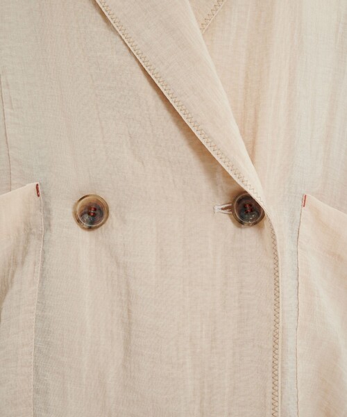 PUBLIC TOKYO（パブリックトウキョウ）の「シアーダブルジャケット（テーラードジャケット・レディース・ブラック/ホワイト・1/2）」の11枚目の写真