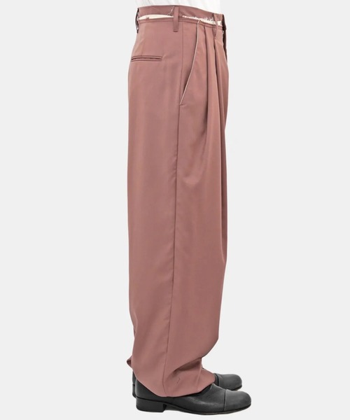 CAMIEL FORTGENS（カミエル フォートへンス）の「【CAMIEL FORTGENS】SUIT PANTS（スラックス・メンズ・ピンク/ブラック・SMALL/XX-SMALL/MEDIUM）」の4枚目の写真