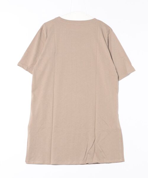 RCD(アールシーディー)の「コットン5分袖チュニックTシャツ(Tシャツ/カットソー・レディース・モカ/ブラック/カーキ/グレイッシュベージュ/オフホワイト・F)」の6枚目の写真