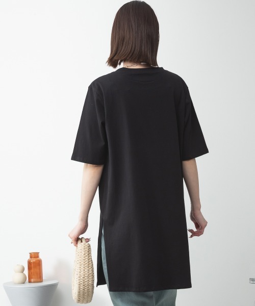 RCD(アールシーディー)の「コットン5分袖チュニックTシャツ(Tシャツ/カットソー・レディース・モカ/ブラック/カーキ/グレイッシュベージュ/オフホワイト・F)」の15枚目の写真