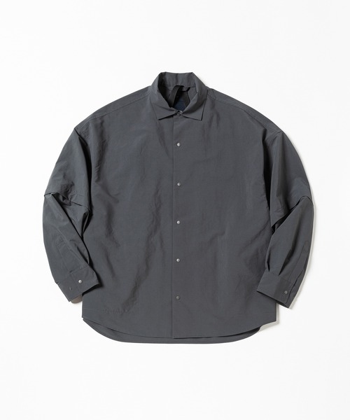 meanswhile(ミーンズワイル)の「Detachable Sleeve Snap SH(シャツ/ブラウス・メンズ・チャコール/ベージュ系その他・1(S)/3(L))」の3枚目の写真