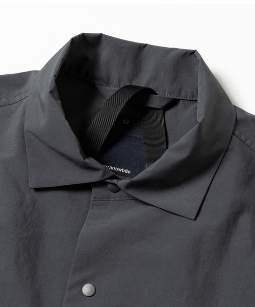 meanswhile(ミーンズワイル)の「Detachable Sleeve Snap SH(シャツ/ブラウス・メンズ・チャコール/ベージュ系その他・1(S)/3(L))」の5枚目の写真