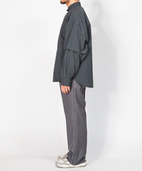 meanswhile(ミーンズワイル)の「Detachable Sleeve Snap SH(シャツ/ブラウス・メンズ・チャコール/ベージュ系その他・1(S)/3(L))」の18枚目の写真