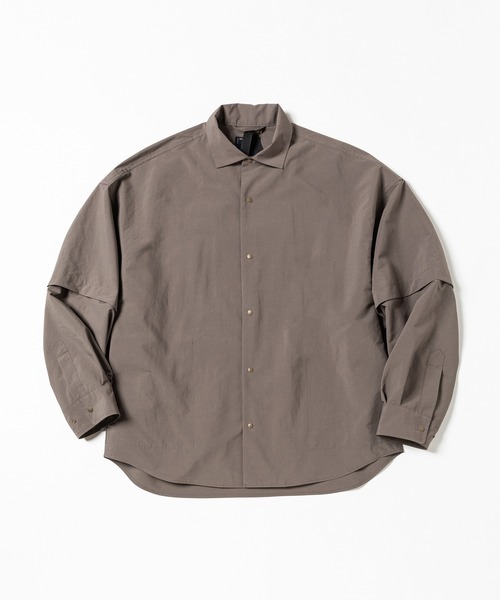 meanswhile(ミーンズワイル)の「Detachable Sleeve Snap SH(シャツ/ブラウス・メンズ・チャコール/ベージュ系その他・1(S)/3(L))」の20枚目の写真