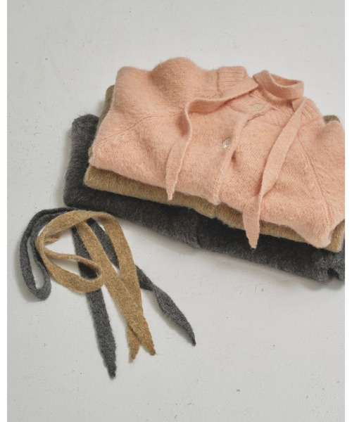 TODAYFUL（トゥデイフル）の「Brashed Knit Cardigan（カーディガン/ボレロ・レディース・オリーブ/ピンクベージュ/チャコールグレー・FREE）」の14枚目の写真