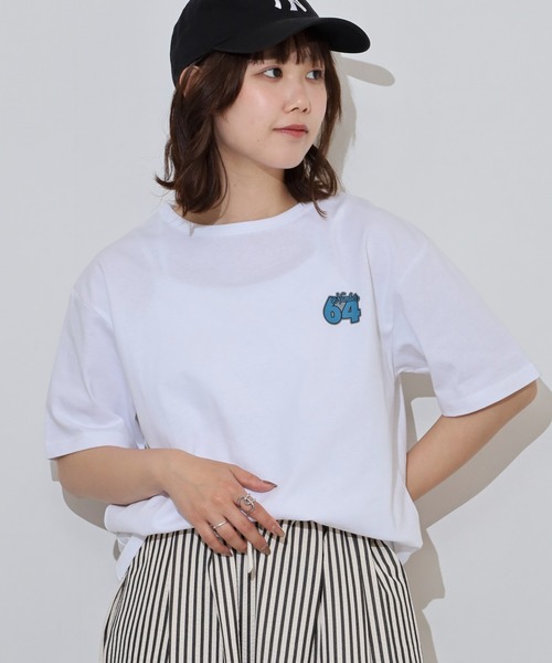 Arinomama(アリノママ)の「ナンバープリントオーバーサイズTシャツ(Tシャツ/カットソー・レディース・ブラック/スミクロ/オフホワイト/グレイッシュベージュ・FREE)」の5枚目の写真
