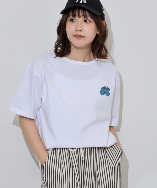 Arinomama(アリノママ)の「ナンバープリントオーバーサイズTシャツ(Tシャツ/カットソー・レディース・ブラック/スミクロ/オフホワイト/グレイッシュベージュ・FREE)」の7枚目の写真