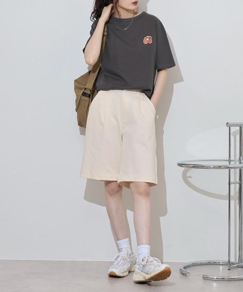 Arinomama(アリノママ)の「ナンバープリントオーバーサイズTシャツ(Tシャツ/カットソー・レディース・ブラック/スミクロ/オフホワイト/グレイッシュベージュ・FREE)」の14枚目の写真